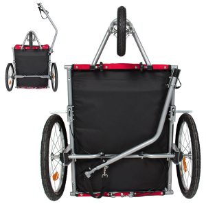 best choice products 2 in 1 pet dog bike trailer