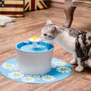 Cat Water Fountain Flower Style blue 4