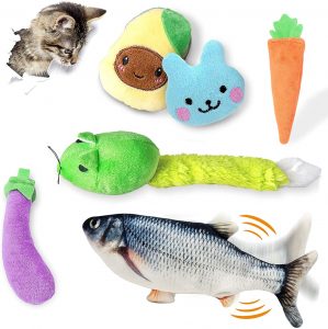 FAYOGOO Catnip Toys Carp 5pcs 1