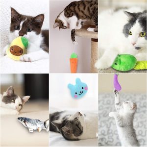 FAYOGOO Catnip Toys Carp 5pcs 6