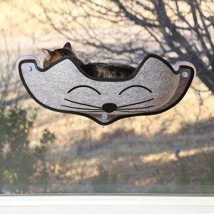 KH PET PRODUCTS EZ Mount Thermo Kitty Heated Window Bed unheated gray 1