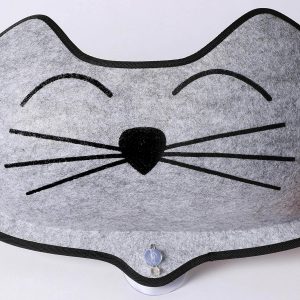 KH PET PRODUCTS EZ Mount Thermo Kitty Heated Window Bed unheated gray 3