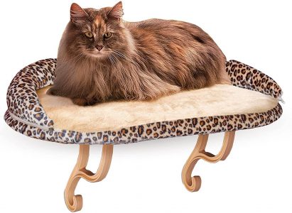 KH Pet Products Kitty Sill Hammock Leopard Unheated Bolster 1